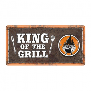 Metallschild "King of the Grill"